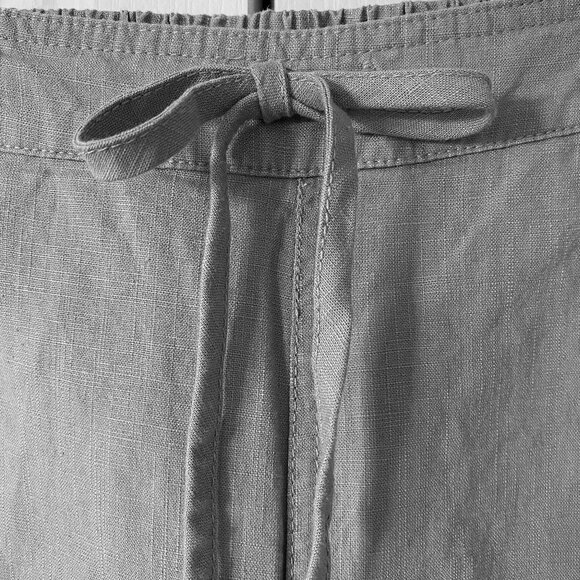 NWT J. Crew Linen Seaside Wide Leg Tie Waist Pants - Slate Gray | XS - Picture 5 of 7